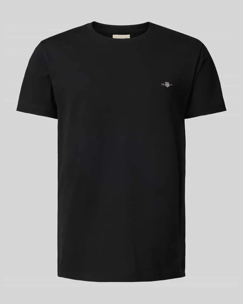 Gant Slim Fit T-Shirt mit Label-Stitching 