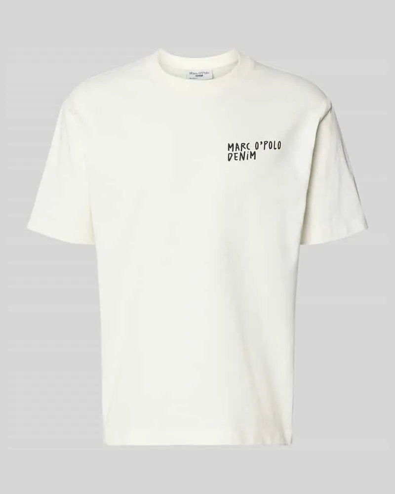 Marc O'Polo Relaxed Fit T-Shirt aus reiner Baumwolle Weiss