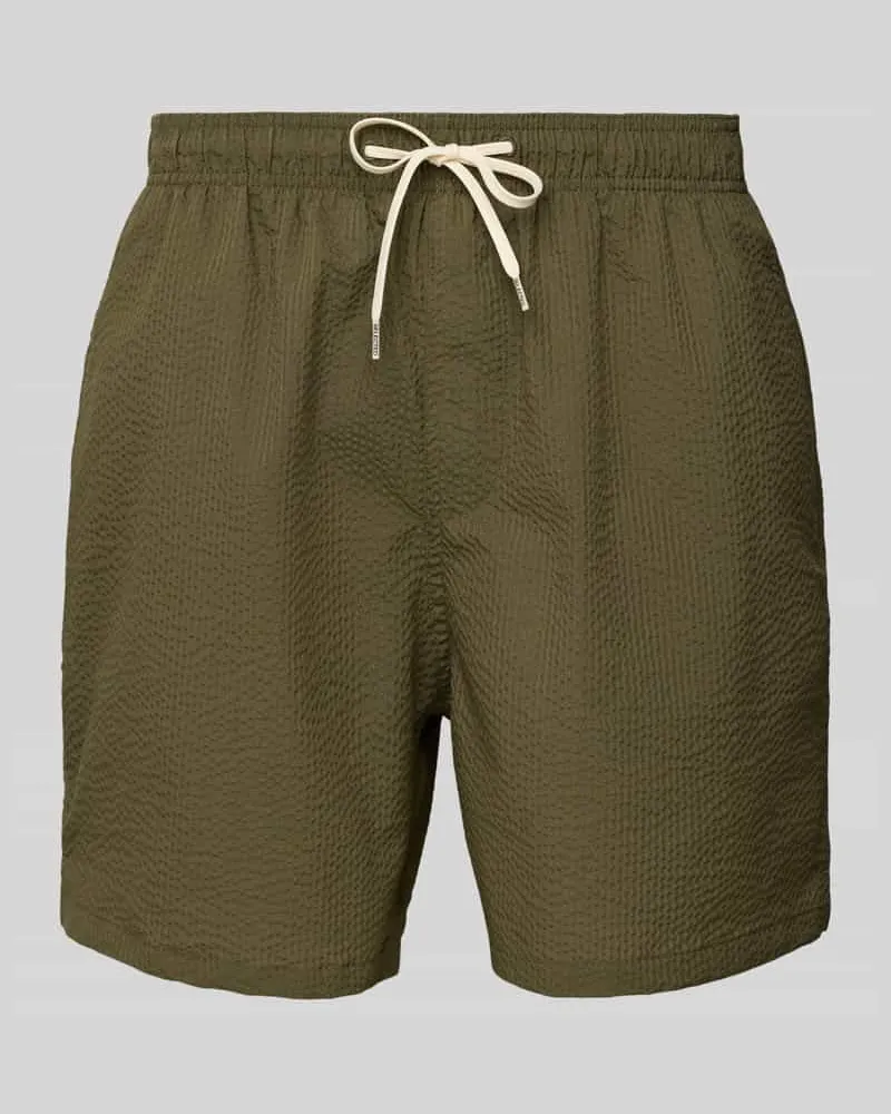 Selected Homme Relaxed Fit Badeshorts mit Strukturmuster Modell 'COOPER 