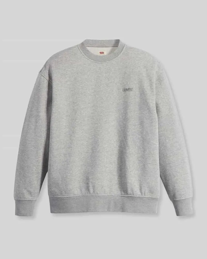 Levi's Regular Fit Sweatshirt mit dezentem Logo-Schriftzug Mittelgrau