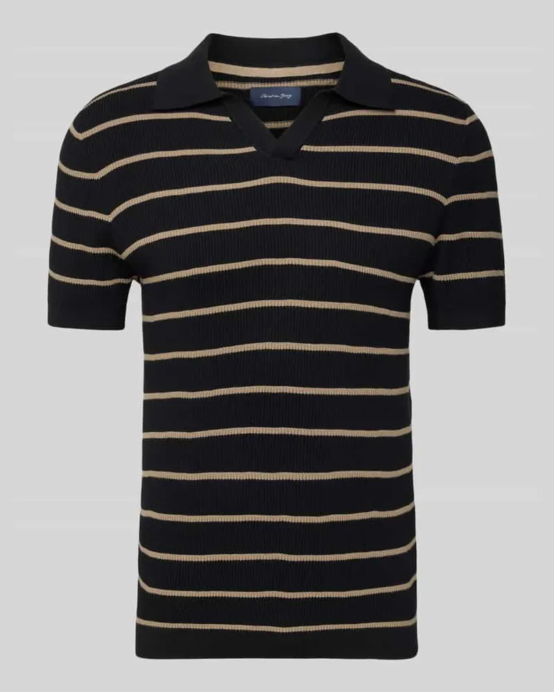 Christian Berg Poloshirt mit V-Ausschnitt 