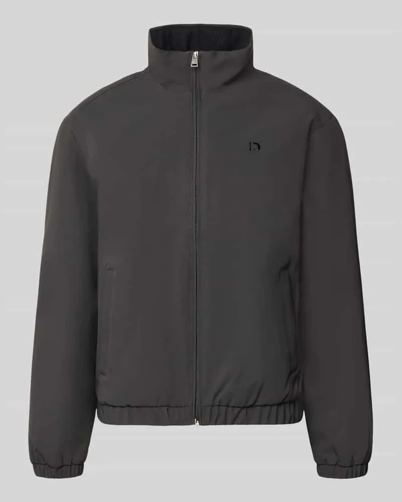 Tom Tailor Relaxed Fit Blouson mit Stehkragen Anthrazit