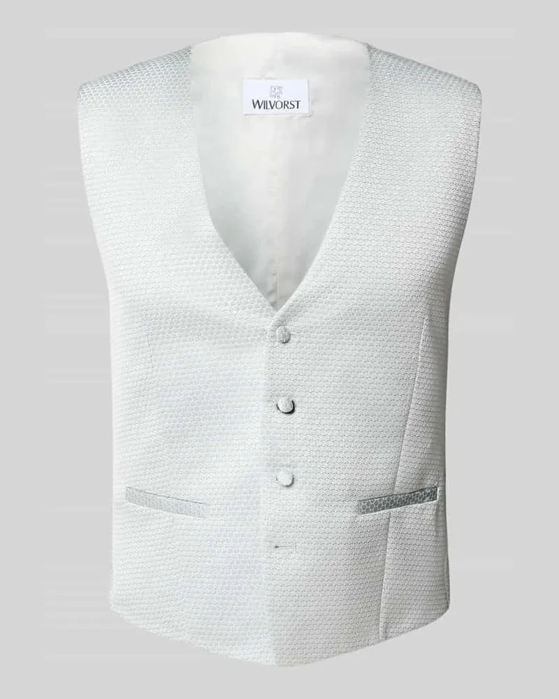 Wilvorst Weste mit V-Ausschnitt Aqua