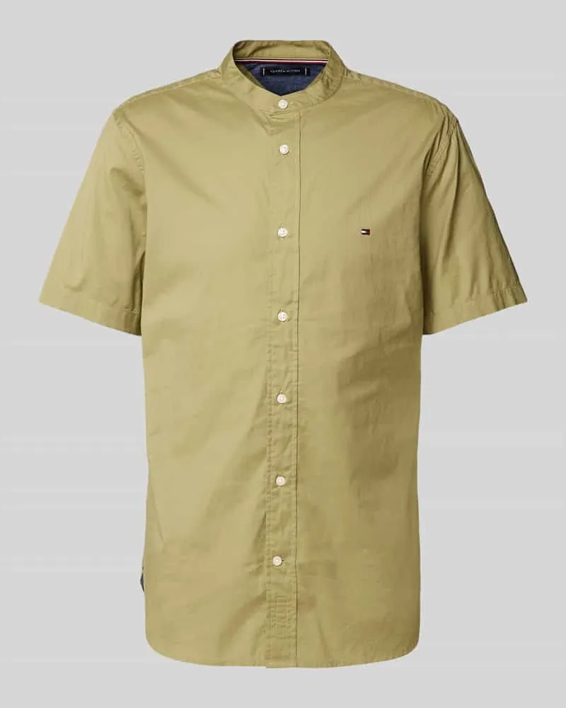Tommy Hilfiger Regular Fit Freizeithemd mit 1/2-Arm Oliv