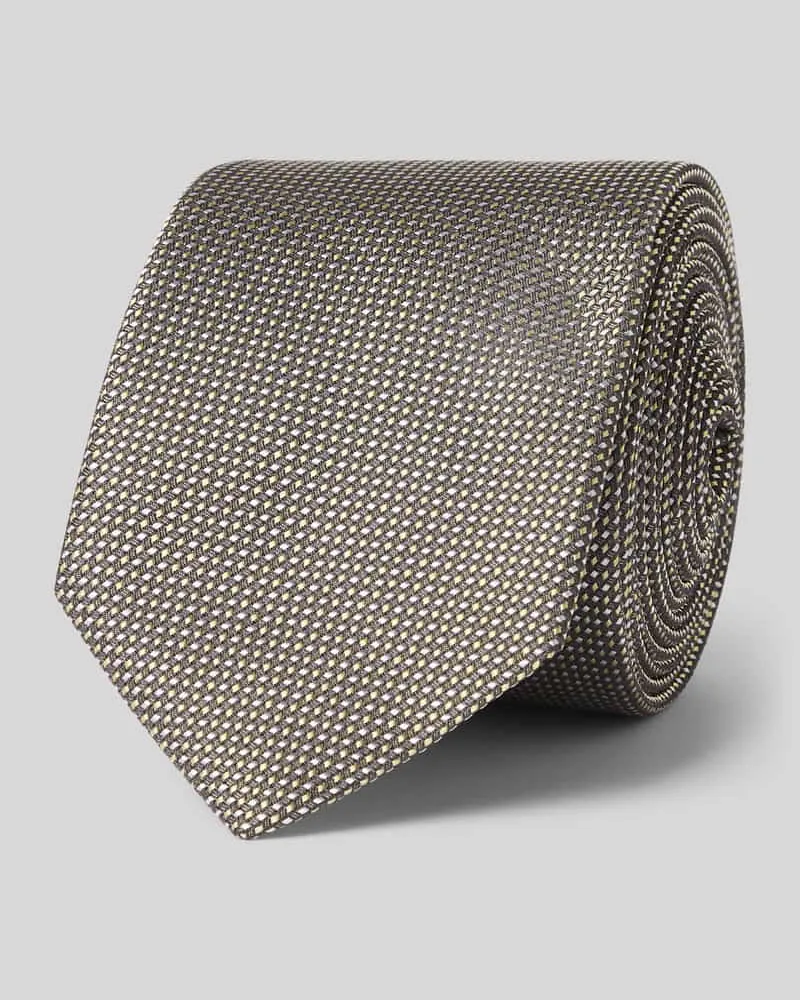 HUGO BOSS Seidenkrawatte mit Webstruktur Hellgruen