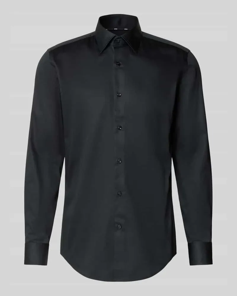 HUGO BOSS Slim Fit Businesshemd aus reiner Baumwolle Modell 'HANK 