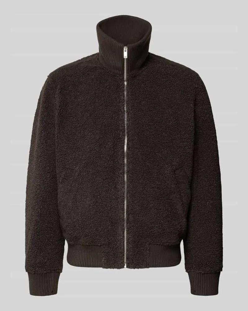 Drykorn Jacke mit Stehkragen und Reißverschluss Modell 'GRALON Dunkelbraun