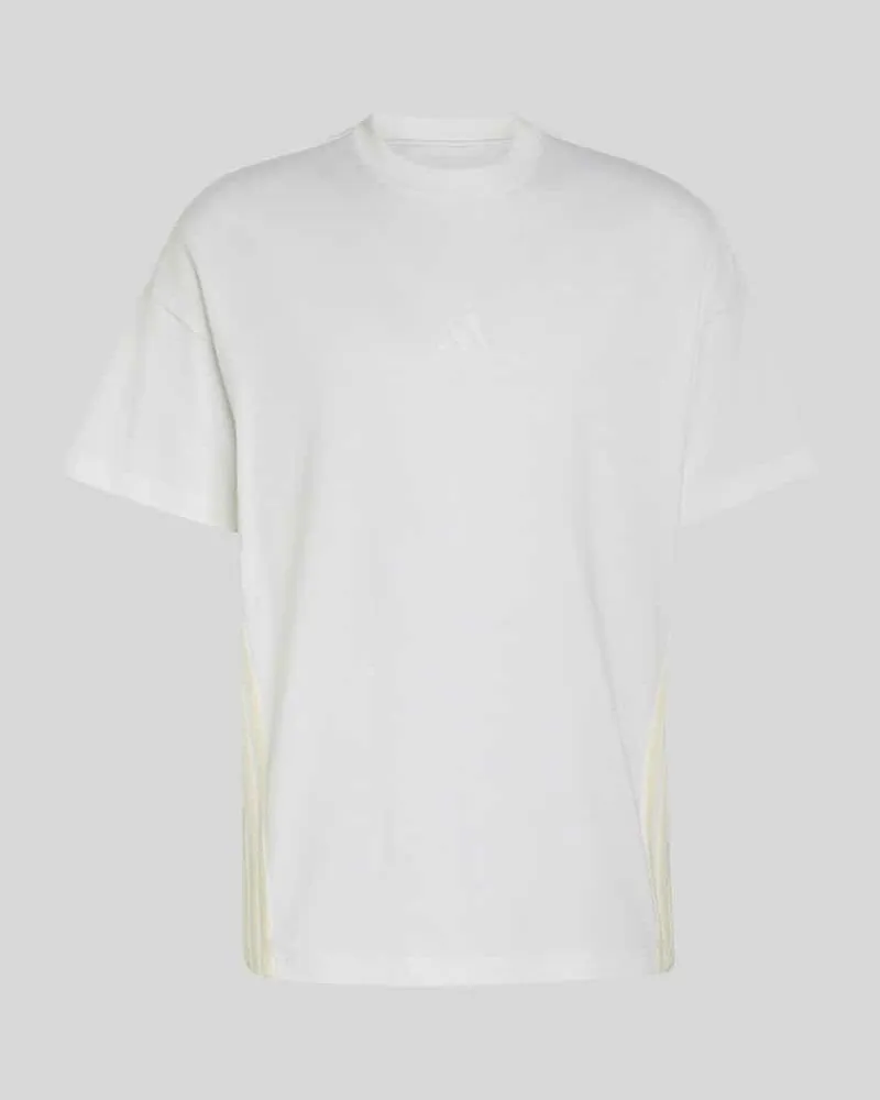 adidas Oversize T-Shirt aus reiner Baumwolle Weiss