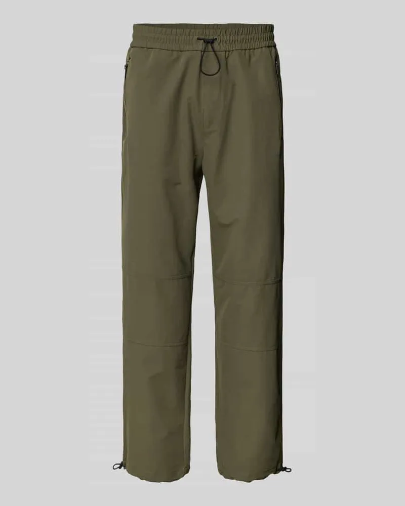 HUGO BOSS Regular Fit Hose mit Reißverschlusstaschen Modell 'Gendo Oliv