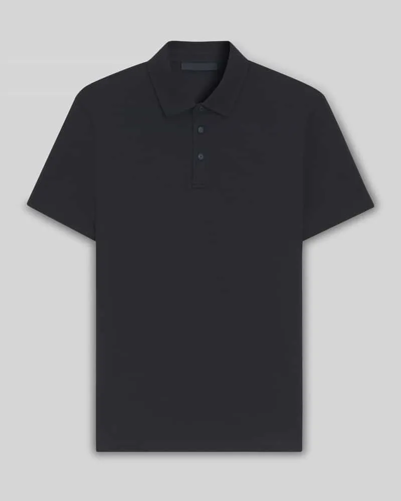 HUGO BOSS Regular Fit Poloshirt aus Baumwolle-Seiden-Mix Modell 'PARRIS' - BECKHAM x Marine