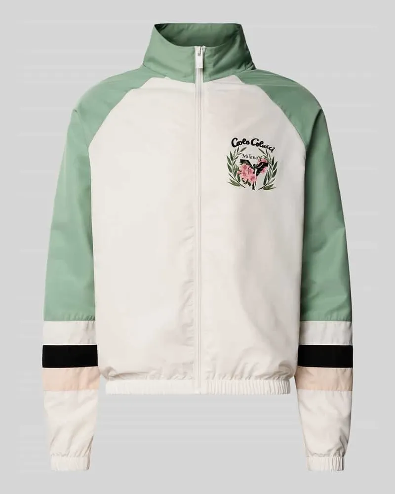 Carlo Colucci Sweatjacke mit Stehkragen 