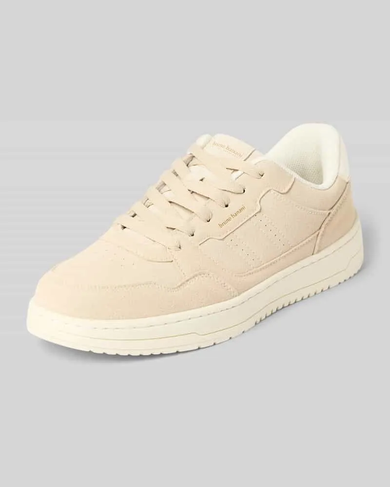 Bruno Banani Sneaker mit Schnürung und Label-Details Modell 'ATH Beige