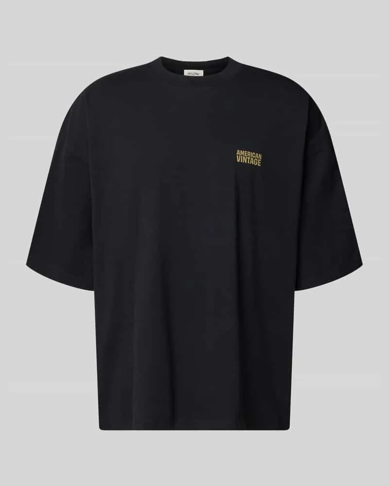 American Vintage T-Shirt mit Logo-Print Modelll 'GIXY Black