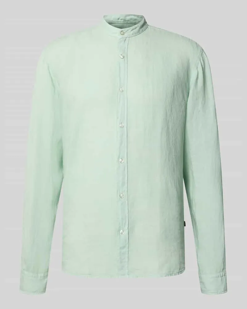 HUGO BOSS Regular Fit Freizeithemd aus reinem Leinen Modell 'RACE_1_M Tuerkis