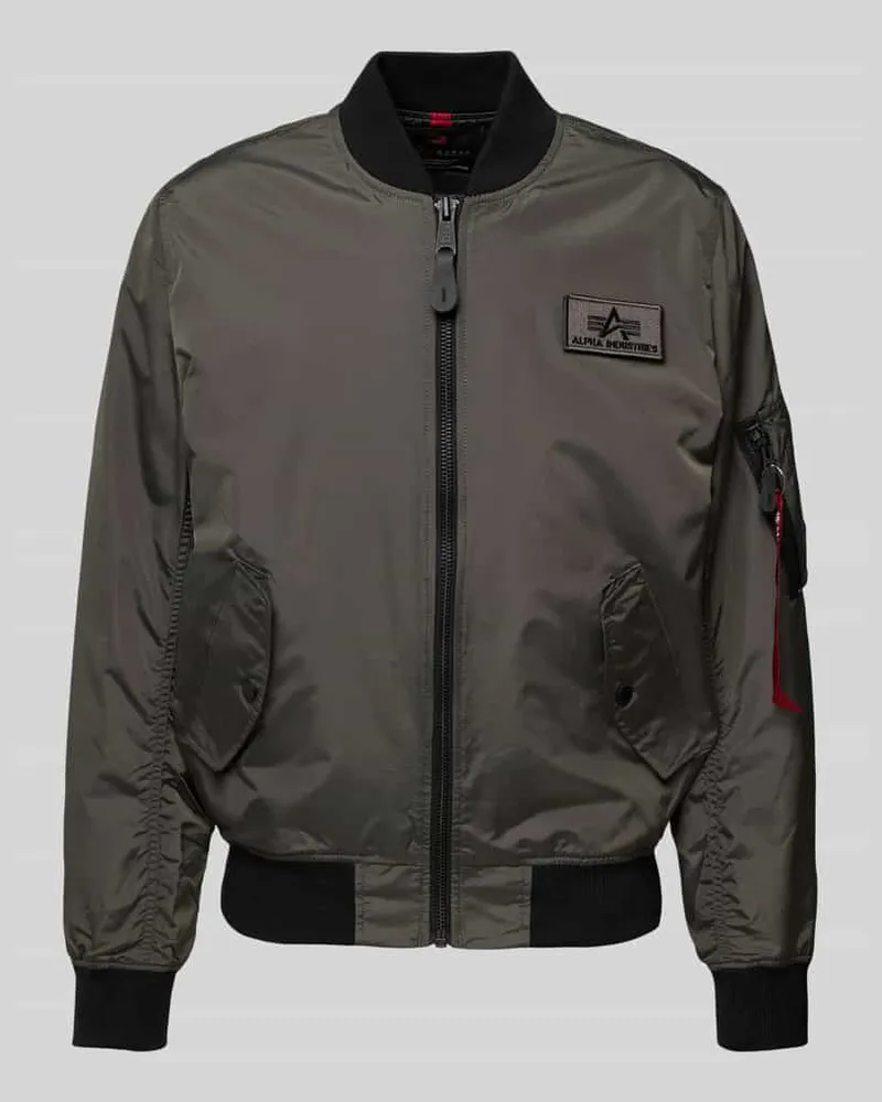 Alpha Industries Bomberjacke mit Label-Badge Anthrazit