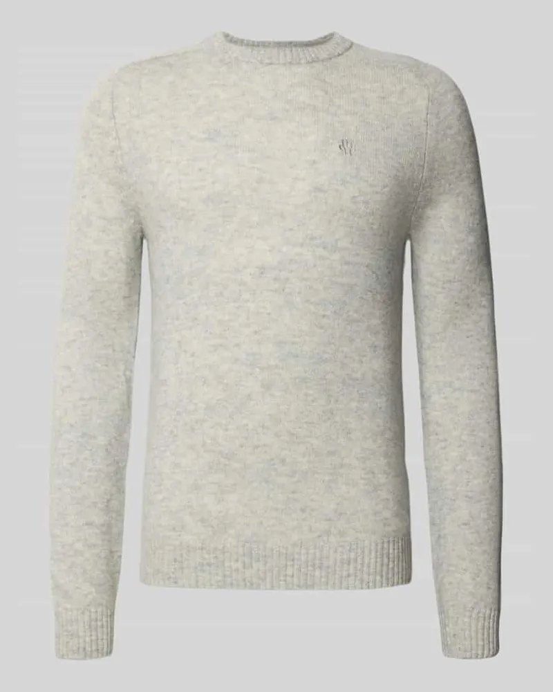 McNeal Strickpullover mit gerippten Abschlüssen Mittelgrau