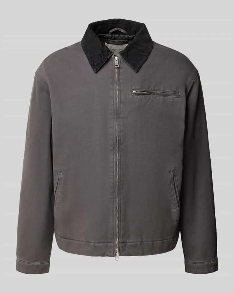 Jack & Jones Jacke mit Eingrifftaschen Modell 'CHAMBERI Graphit