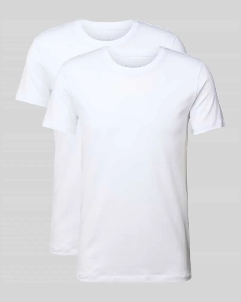 Falke Slim Fit T-Shirt mit Rundhalsausschnitt Modell 'Daily Comfort Weiss