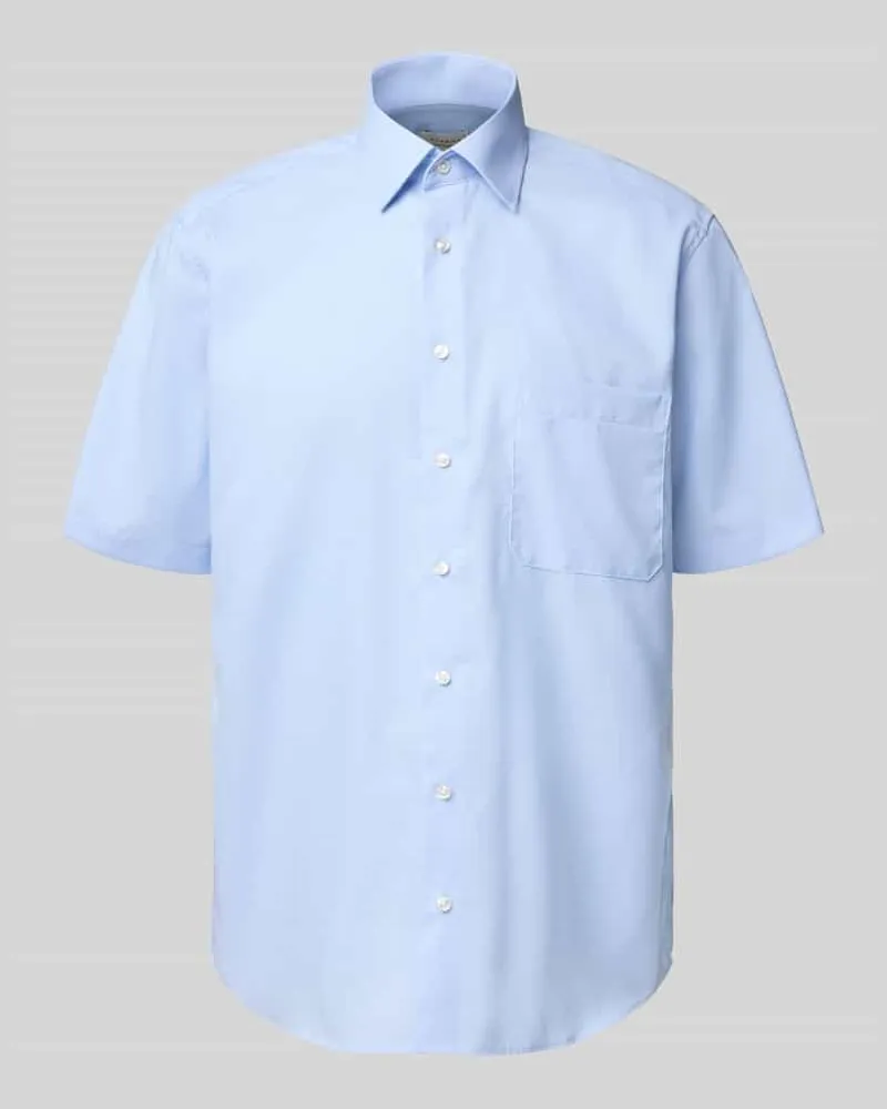 Eterna Comfort Fit Business-Hemd aus Baumwolle mit Kentkragen Bleu