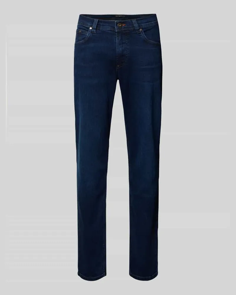 Bugatti Regular Fit Jeans mit Eingrifftaschen Hellblau