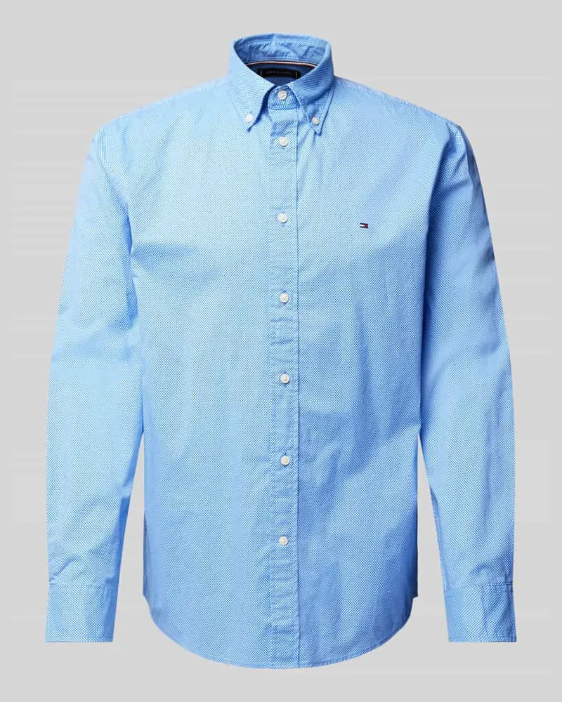 Tommy Hilfiger Regular Fit Business-Hemd mit Logo-Stitching Modell 'POPLIN 