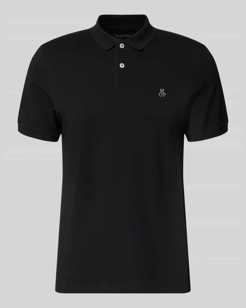 Marc O'Polo Poloshirt mit fein strukturierter Optik Black