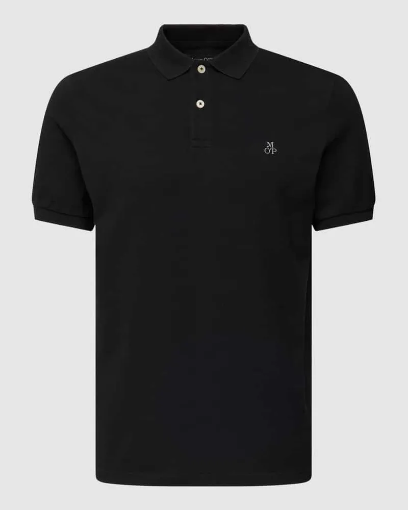 Marc O'Polo Poloshirt mit fein strukturierter Optik Black