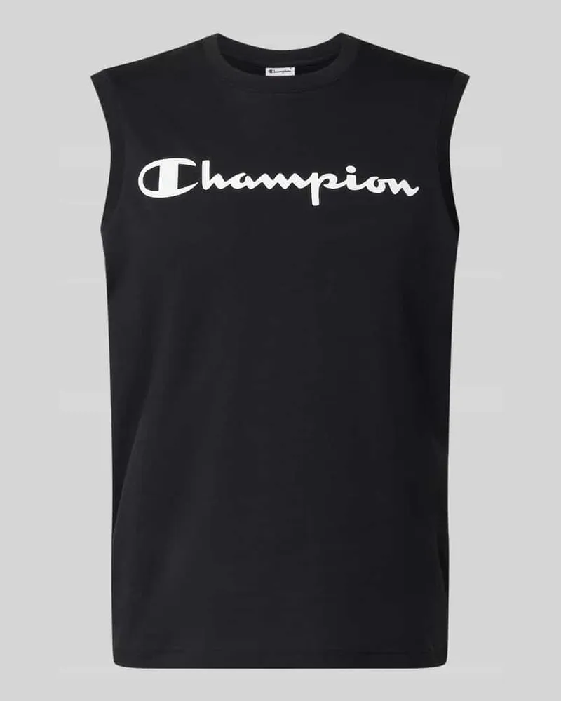 Champion Top mit Logo und Rundhalsausschnitt Black