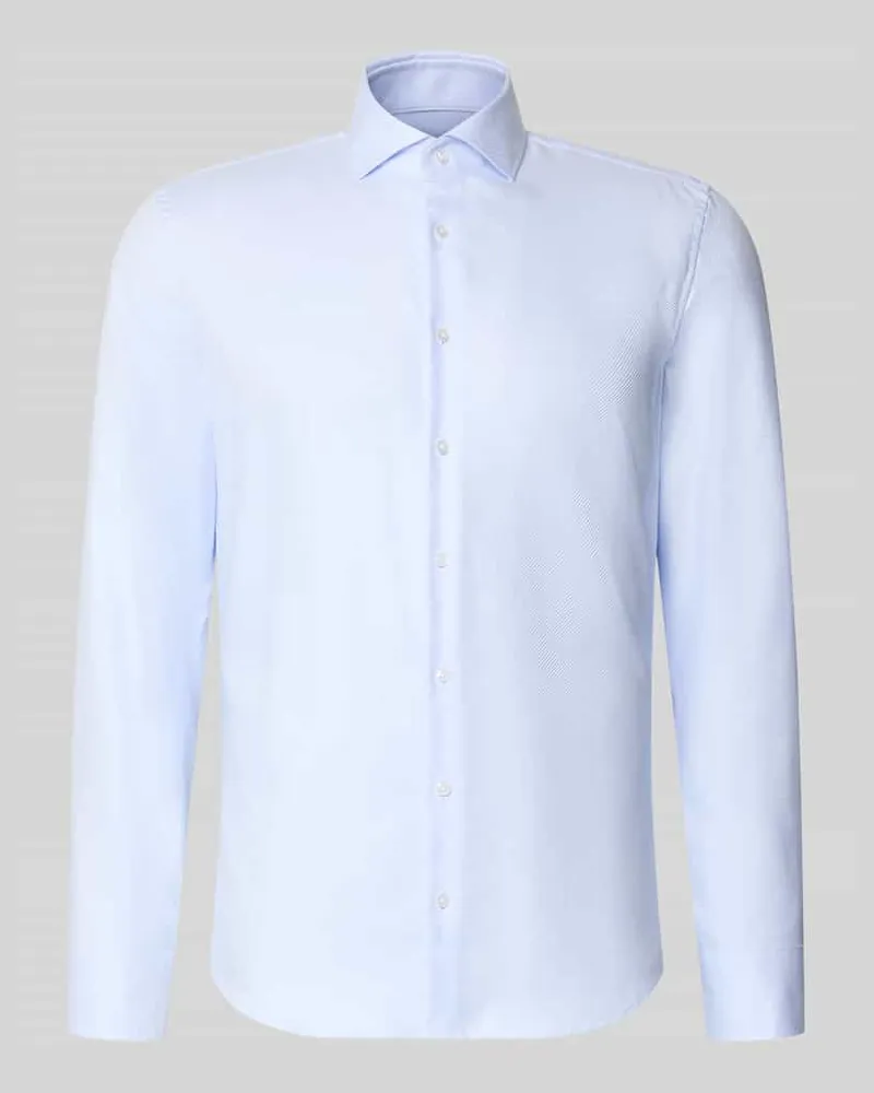 Seidensticker Slim Fit Businesshemd mit Kentkragen Bleu