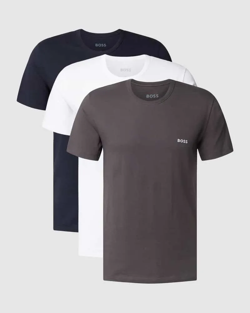 HUGO BOSS T-Shirt mit Label-Stitching im 3er-Pack Modell 'Classic 