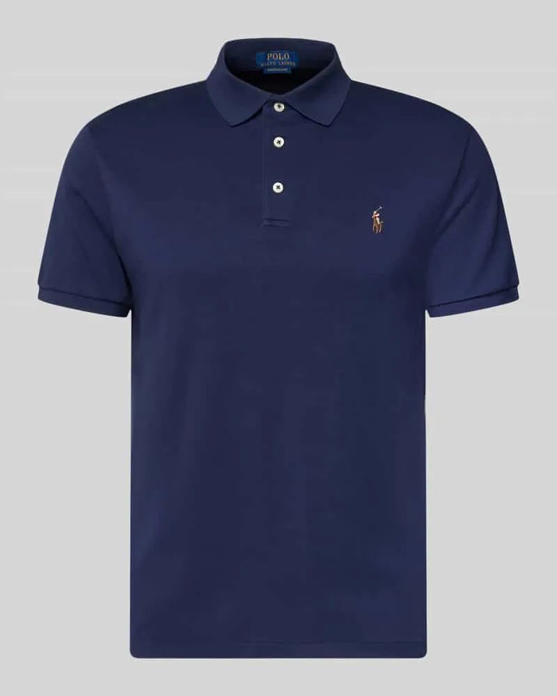 Ralph Lauren Poloshirt mit Label-Stitching Marine