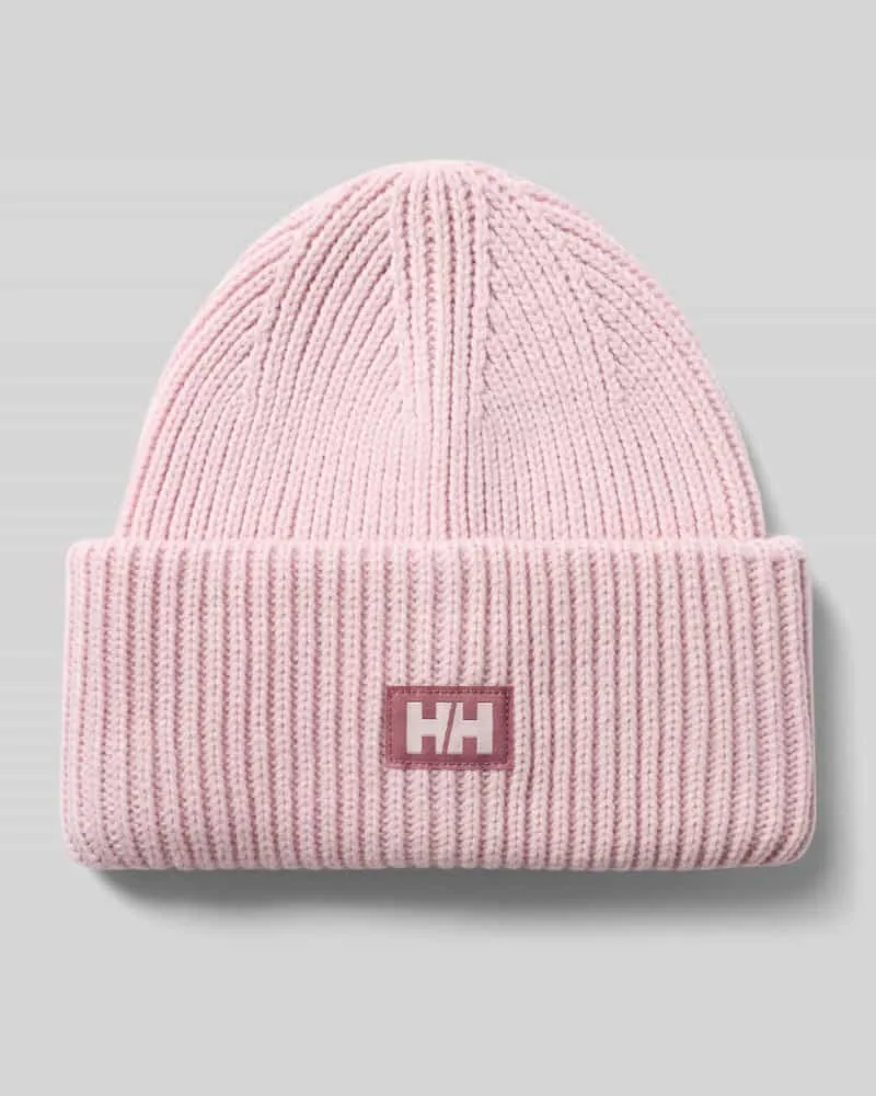 Helly Hansen Beanie in Strick-Optik mit Logo-Patch Terra