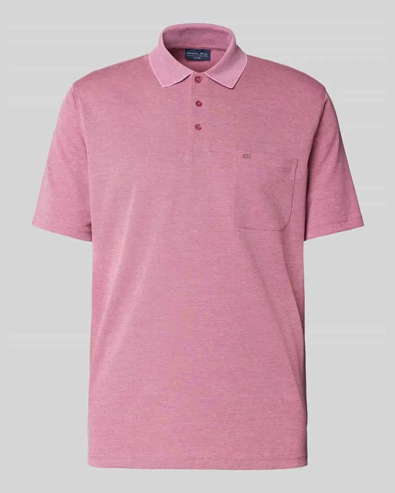 Christian Berg Regular Fit Poloshirt mit Brusttasche Rose