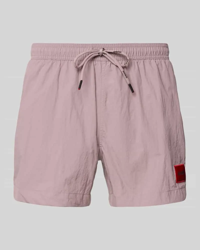 HUGO BOSS Badeshorts mit Label Patch Modell 'DOMINICA Mauve