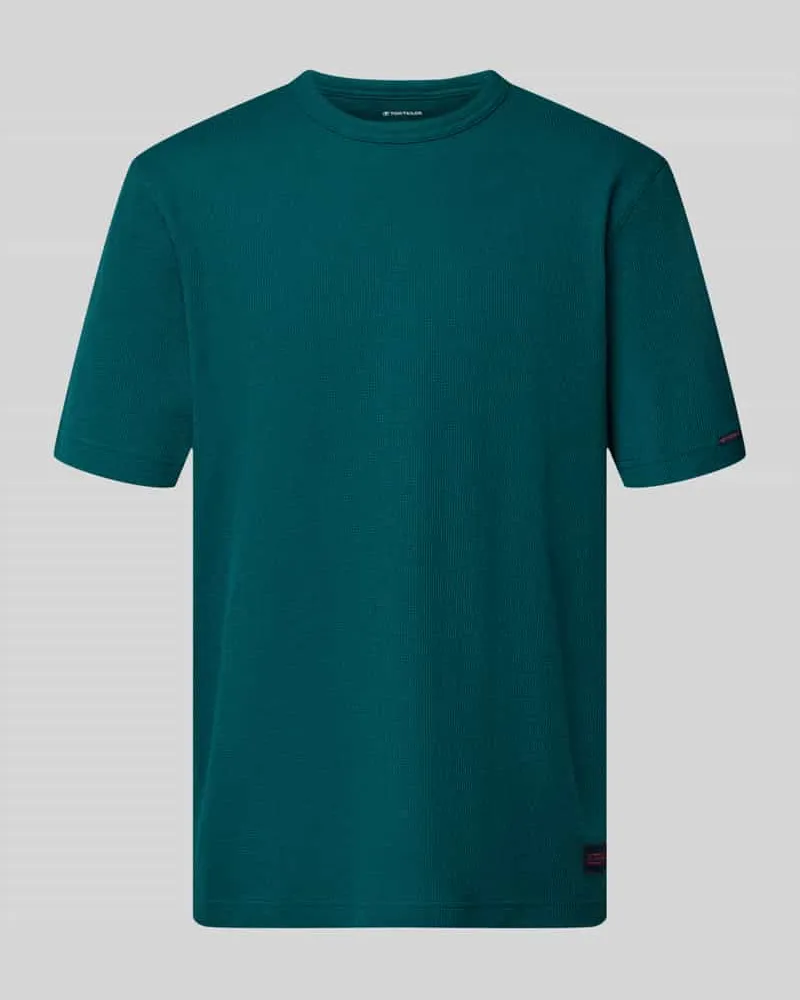 Tom Tailor Regular Fit T-Shirt aus Baumwoll-Mix Oliv