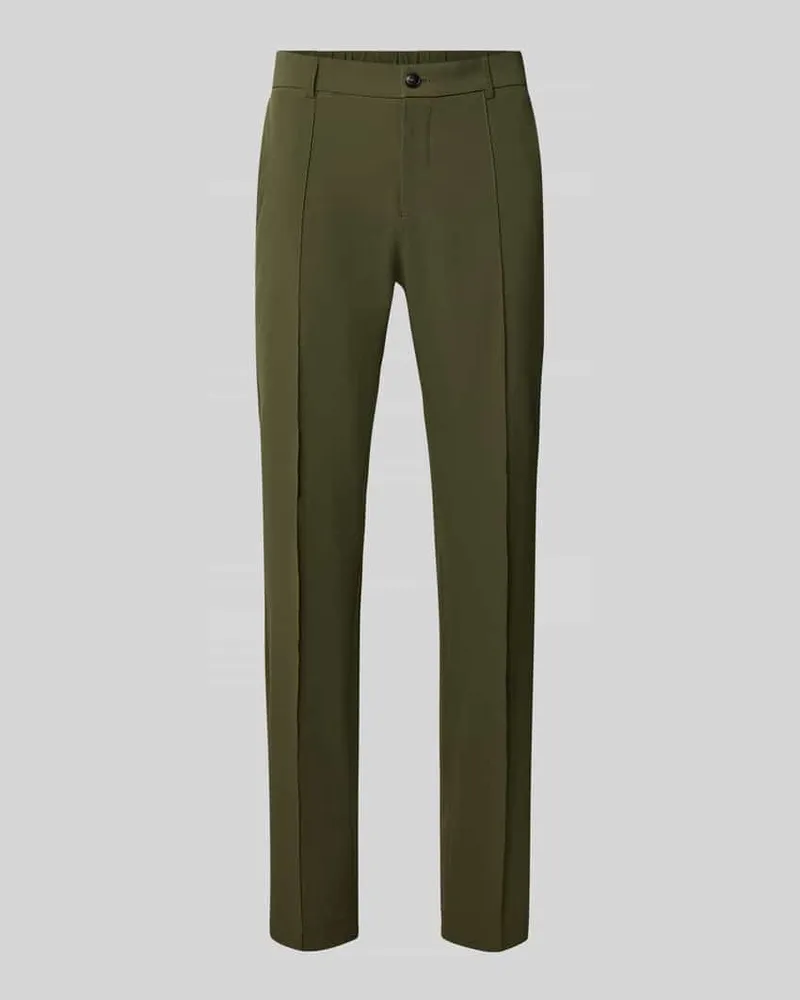 HUGO BOSS Slim Fit Anzughose aus Performance-Stretch-Gewebe Modell 'P-Genius-CW-WG-263F Oliv