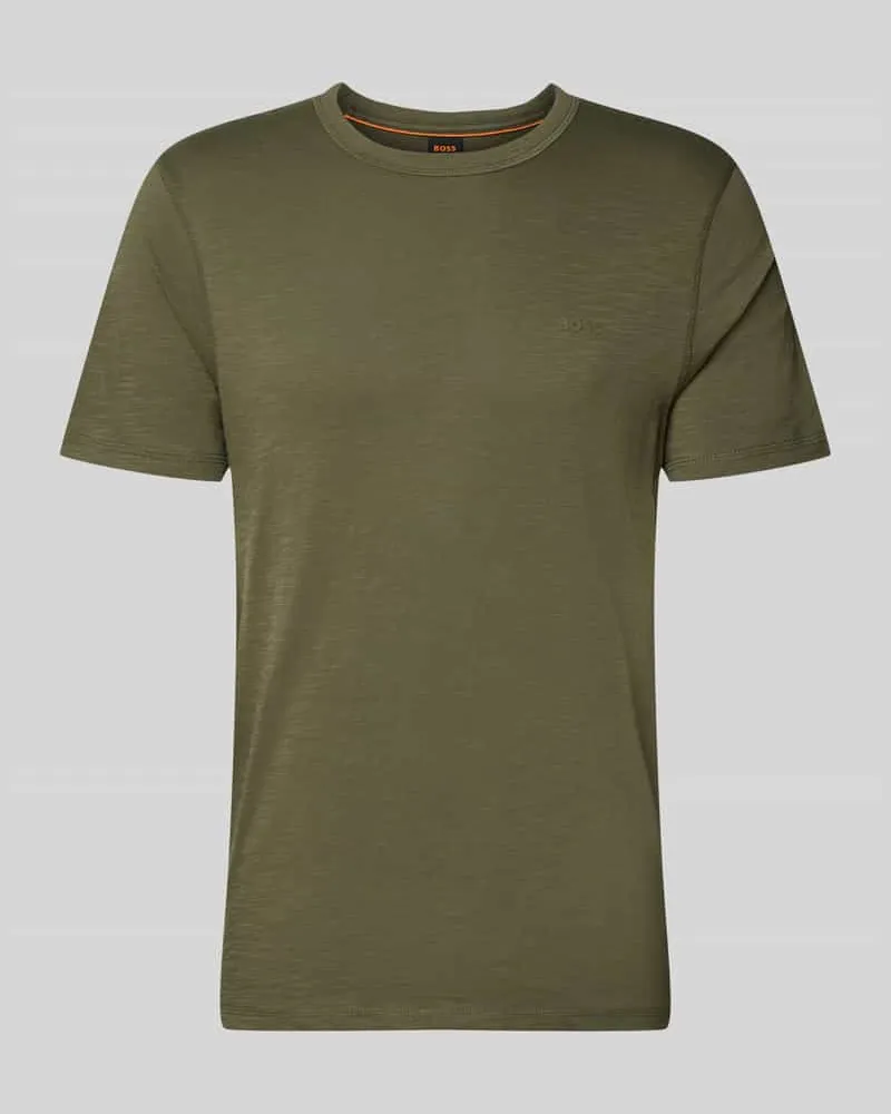 HUGO BOSS Regular Fit T-Shirt aus reiner Baumwolle Modell 'TEGOOD Khaki