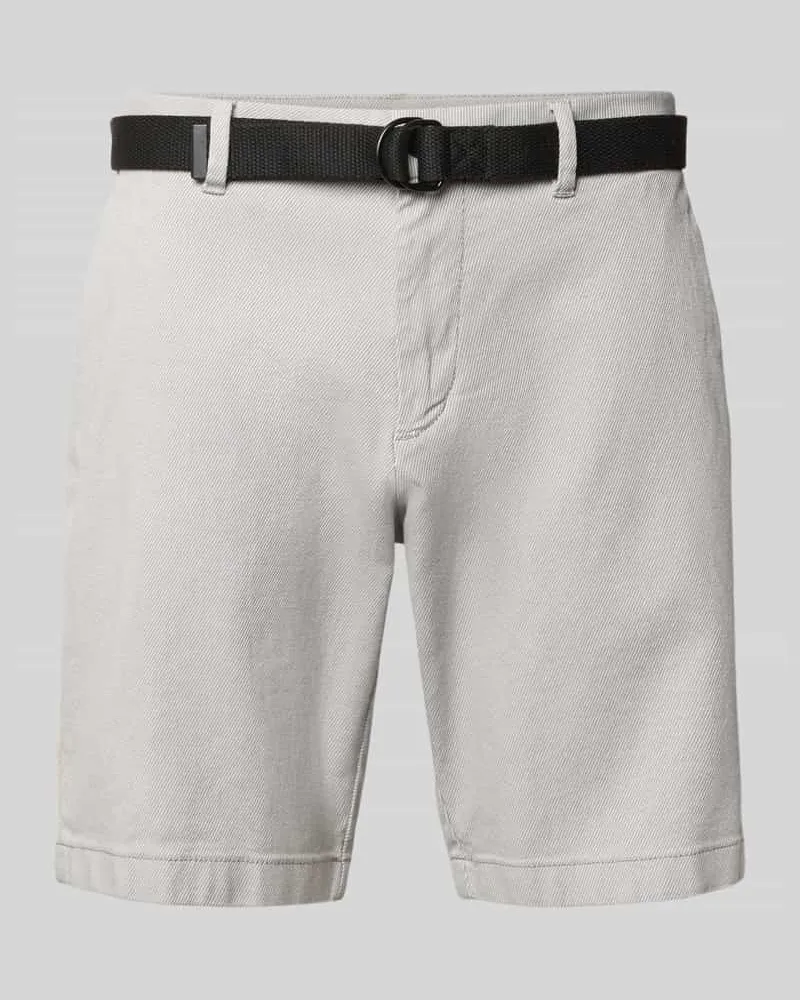 Tom Tailor Regular Fit Chinoshorts aus Baumwoll-Mix Hellgrau