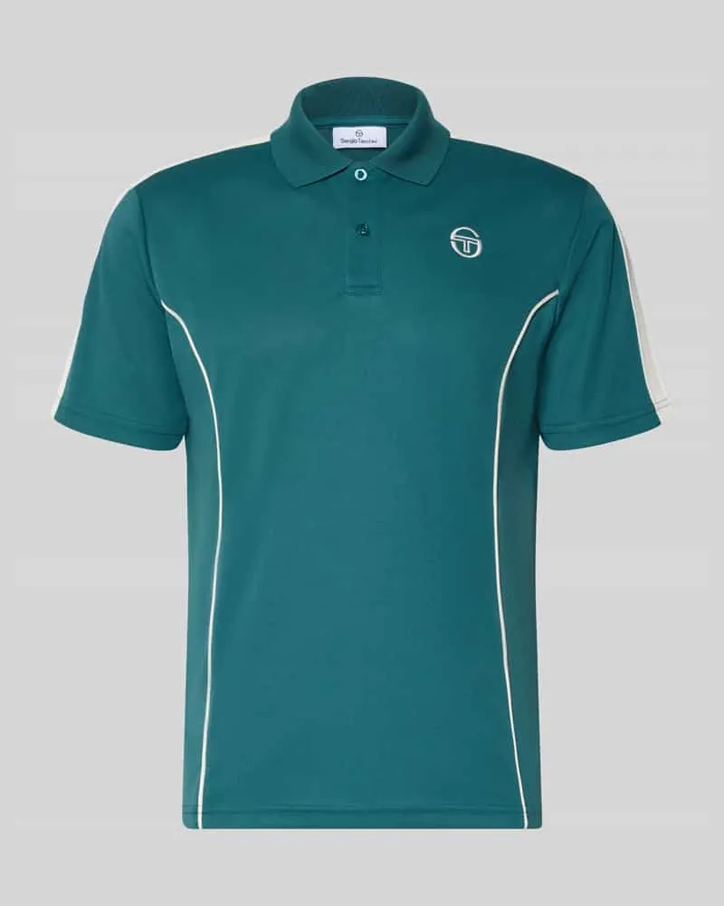 Sergio Tacchini Regular Fit Poloshirt mit Logo-Stitching Modell 'EGEO Petrol