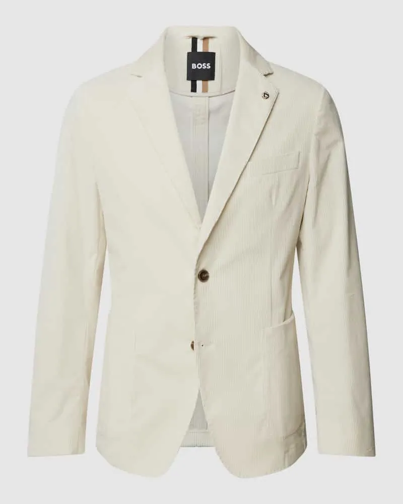 HUGO BOSS 2-Knopf-Sakko mit aufgesetzten Taschen Modell 'Hanry Offwhite