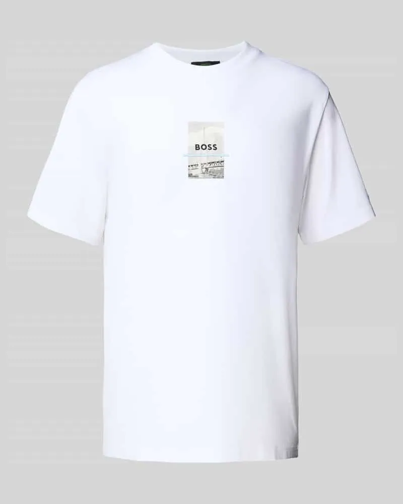 HUGO BOSS Regular Fit T-Shirt aus Baumwoll-Mix 