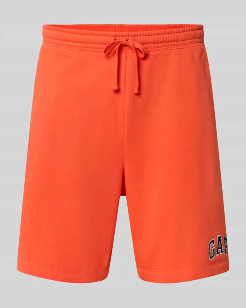 GAP Straight Fit Shorts mit Logo-Stitching Modell 'Heritage Dunkelorange