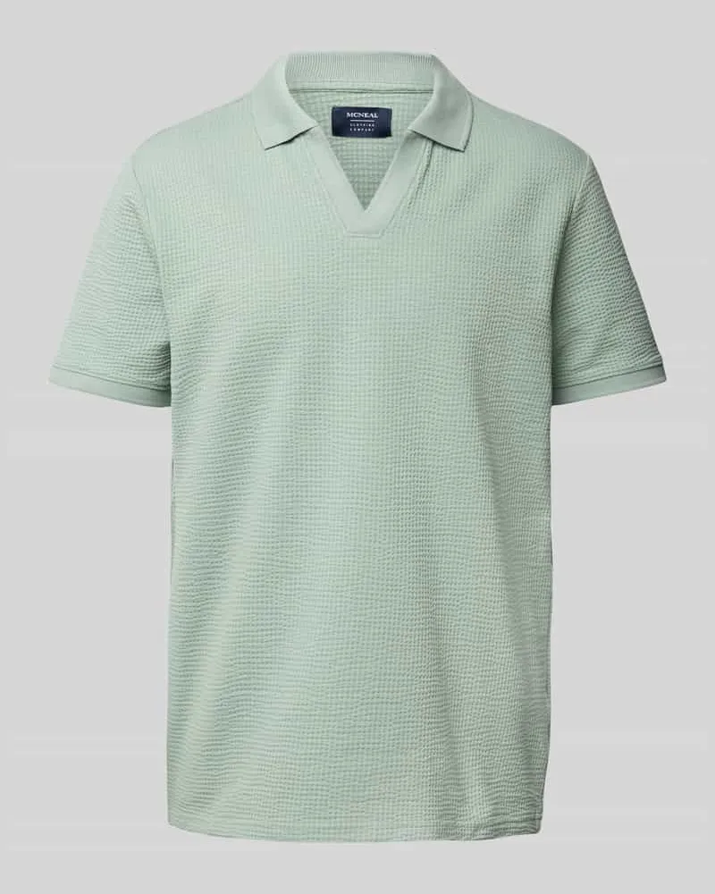 McNeal Regular Fit Poloshirt mit V-Ausschnitt 