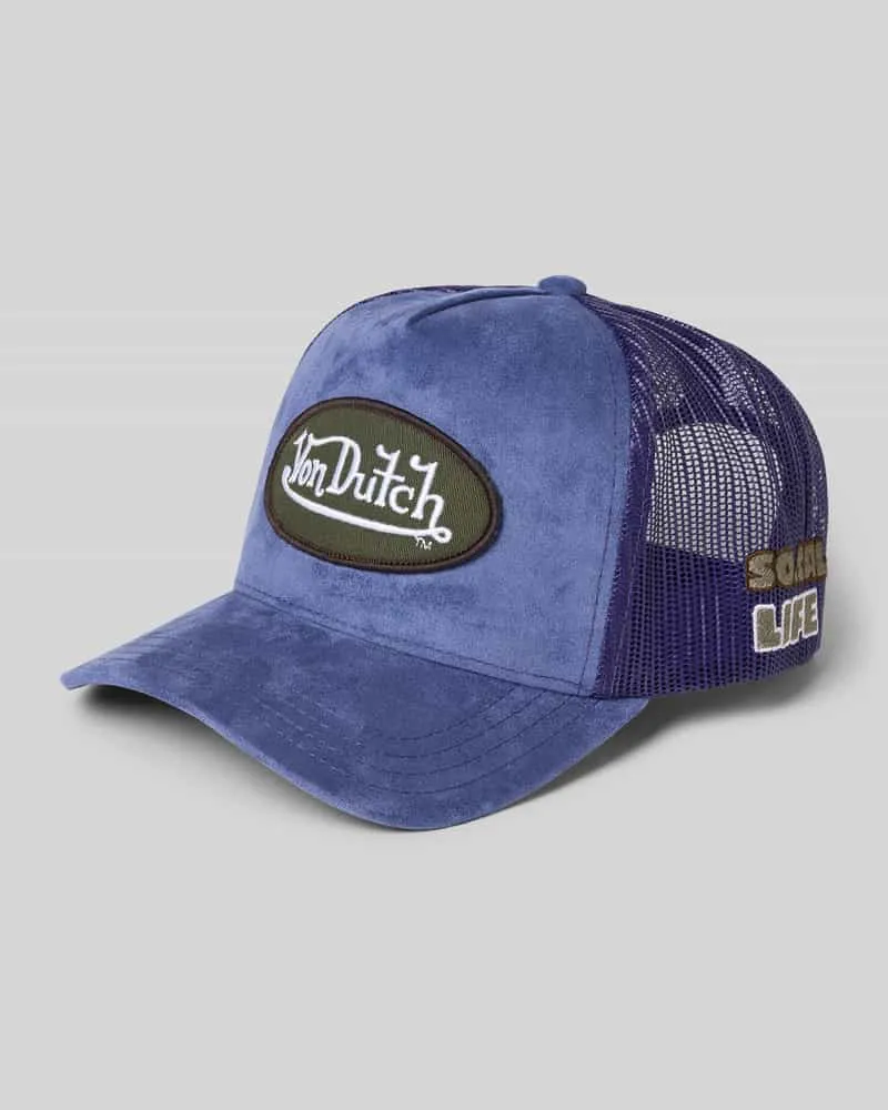 Von Dutch Trucker Cap mit Label-Patch Modell 'CASQUETTE Marine