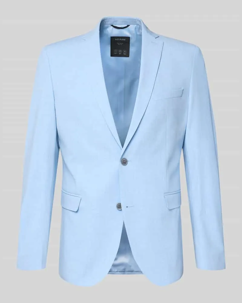 S.Oliver Regular Fit Anzugsakko mit Viskose-Anteil Hellblau