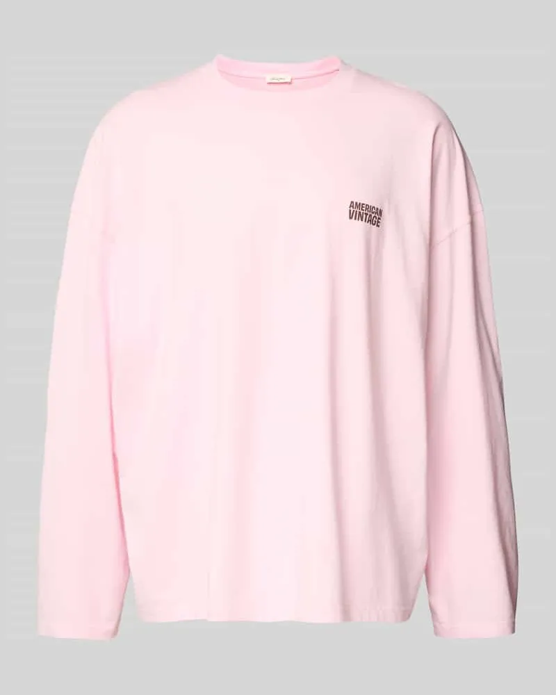 American Vintage Longsleeve mit Logo-Print Modell 'GIXY Pink