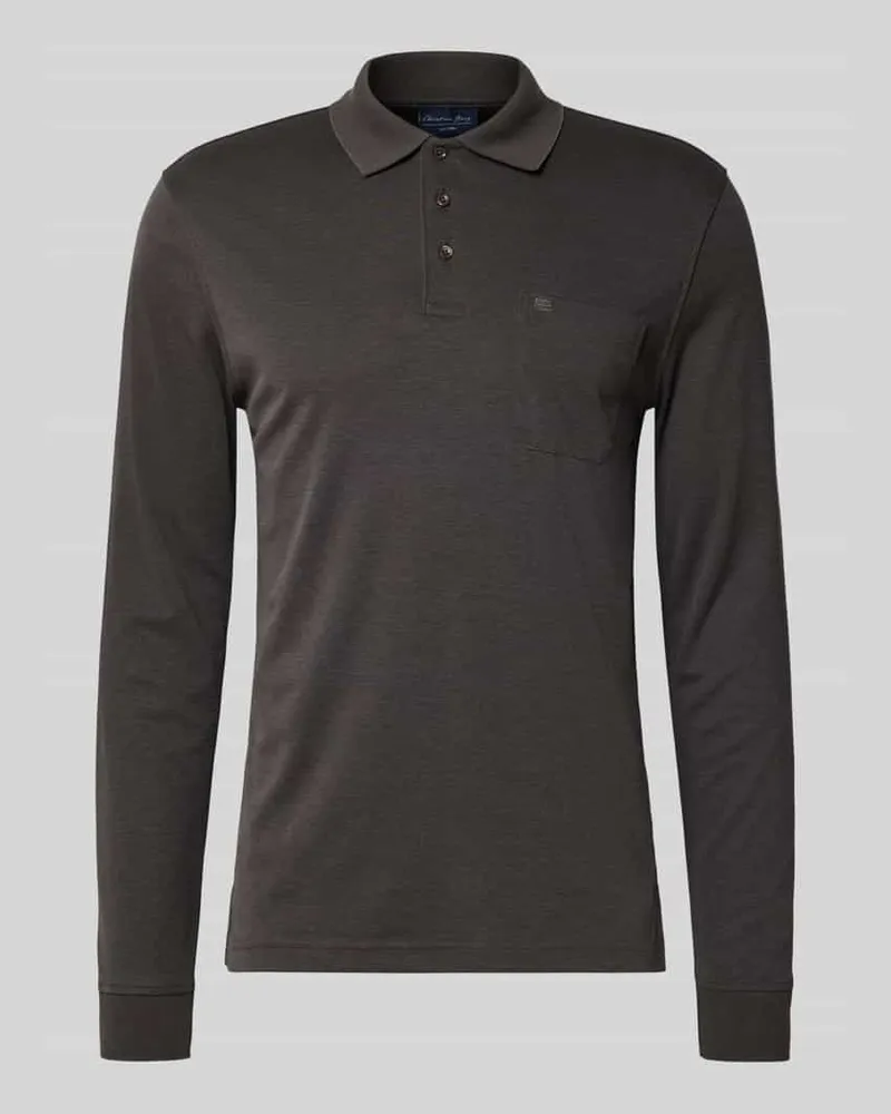 Christian Berg Regular Fit Poloshirt im langärmeligen Design 