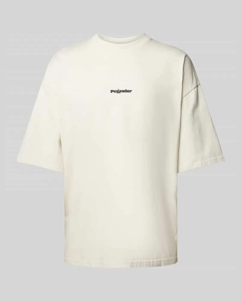 PEGADOR Oversized T-Shirt mit Label-Print Modell 'HUSSEY Offwhite