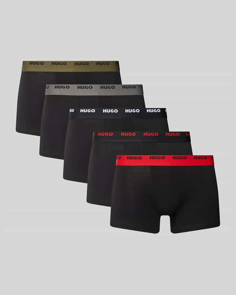 HUGO BOSS Regular Fit Trunks aus im 3er-Pack Black