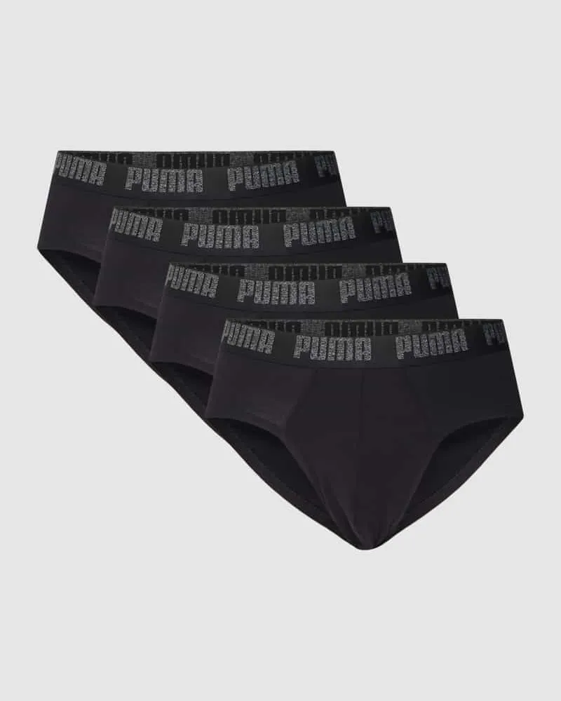 Puma Slip mit elastischem Logo-Bund im 4er-Pack 